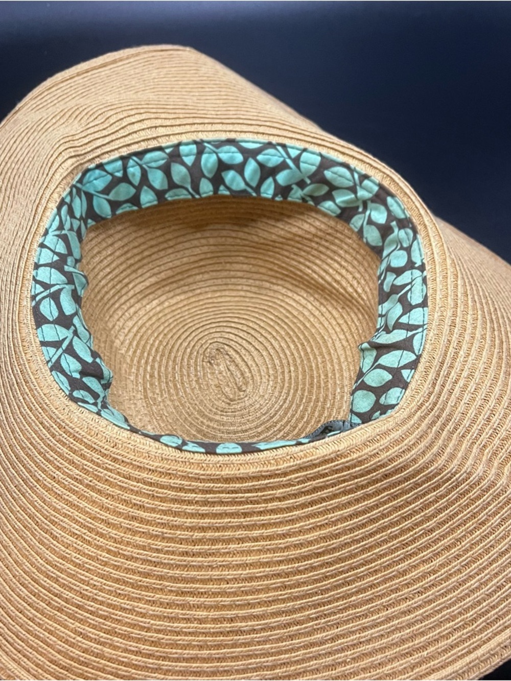 Vera Bradley Woven Straw Wide Brimmed Floppy Sun Beach Hat Retired Floral Print - Picture 5 of 6